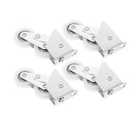 Hemobllo Ruedas para Puertas Corredizas de Aluminio Juego de 4 Rodillos Silenciosa y Fácil Montaje para Puertas Mosquiteras y Ventanas Corredizas