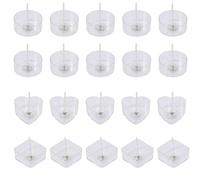 Hemobllo Set para Hacer Velas DIY con 20 Portavelas de Plástico Transparente y 20 Mechas para Velas Decorativas en Formas Cuadrada, Redonda y Corazón para Decoración y Reutilizable