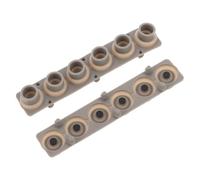 Hemobllo Tiras de Contacto de Llave para Teclado Electrónico 6 Teclas, Almohadillas de Silicona Conductora de Caucho Reutilizables, Kit de Reparación para Órgano Digital, Accesorio