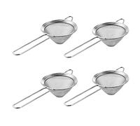 HEMOTON 4 Coladores De Cocina De Acero Inoxidable Colador De Malla Fina Cónico Tamiz Para Té Y Cóctel Mango Ergonómico Para Filtrar Líquidos Aceite Y Alimentos En Hogar Bar Restaurante