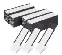 HEMOTON 50 Unidades Portaetiquetas Magnéticos Diseño Magnético y Estructura para Insertar Tarjetas, Material Firme de Imán de Goma para Gestión en Estanterías y Almacenes