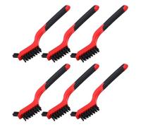 HEMOTON 6 Piezas Depurador de Tortugas Cepillo para Rascar la Espalda de Tortugas Doble Cara Nailon Suave Mango de PVC y PU Rojo 7 Pulgadas para Tanque
