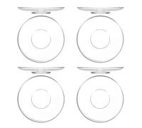 HEMOTON 8 Piezas Platillos Diseño Estable y Compacto Redondos en Vidrio Transparentes para Café y Té y Ideales para Organización en Cocina y Picnics al Aire Libre Organización Cocina