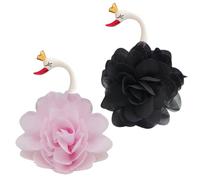 HEMOTON Adorno para Pastel de Cisne y Flamenco Rosa Hecho a Mano Gasa, Decoración Única para Repostería y Decoración de Tartas para Pasteleros