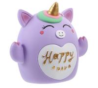 HEMOTON Alcancía de Vinilo Capacidad Suficiente para Ahorrar Monedas Diarias Forma de Unicornio Púrpura Hucha Decorativa para Ocasiones Obsequios