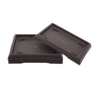 HEMOTON Bandejas para jardineras para Plantas de Interior, platillos para Plantas de plástico, 4 Piezas, 7.08 x 5.11 Pulgadas, para hogar y Exteriores, Resistentes a roturas