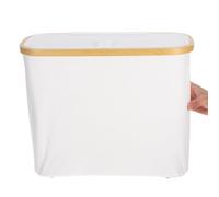 HEMOTON Cesta Plegable con Tapa de Oxford para Papel Higiénico Beige