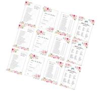 HEMOTON Juego de 48 Tarjetas de Preguntas para Despedidas de Soltera y Bodas Diseño Delicado y Elegante, Papel Entretenimiento y Rompehielos