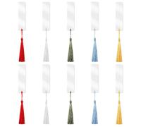 HEMOTON Kit de 30 Marcapáginas Acrílicos Rectangulares en Blanco con Borlas Coloridas, Ligeros y Versátiles para Manualidades en Escuela y Regalos