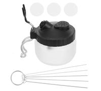 HEMOTON Kit de Limpieza de Aerógrafo, Bote de Limpieza de Aerógrafo de Vidrio Desmontable con Soporte, Filtros, Aguja Raspadora y Colector de Residuos para Modelismo y Proyectos Creativos