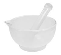 HEMOTON Mortero de vidrio con cuenco para mezcla, set único para cocina y laboratorio, recipiente práctico para moler y preparar