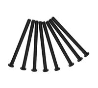 HEMOTON Pasadores de Bisagra de Acero Inoxidable Negro para Puertas Interiores de Madera Desmontables Estabilidad Mejorada, Paquete de 8 Piezas para Oficina y Baño
