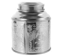Hemoton Recipiente hermético para té, de acero inoxidable, con tapa, para hojas de té, café, nueces, recipiente para especias, lata de 100 g