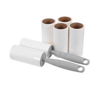 HEMOTON Rodillo Quitapelusas Reutilizable para Perros y Mascotas, Adhesivo Extra Fuerte, Color Gris con Mango Ergonómico, Incluye 2 Rollos de Papel de 40 Hojas y 4 Rollos de 10 Cm