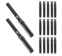HEMOTON Set de 40 Recambios de Tinta para Plumas Estilográficas, con 2 Bolígrafos Negros Ef 0.38mm, Material Abs y Carbono, Fáciles de Transportar para Escribir Escuela