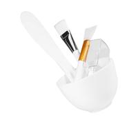 HEMOTON Set de 5 Piezas de Silicona para Mascarillas Faciales Cuencos Anticaída, Varilla para Agitar y Cuchara Medidora, Fácil de Limpiar y Almacenar para Cuidado Facial Profesional