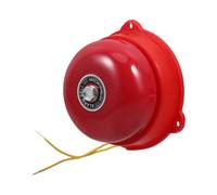 HEMOTON Timbre Eléctrico Rojo de Alarma contra Incendios Diseño Llamativo y Fácil Instalación, Campana de Seguridad para Escuela y Estación, Material Hierro y Plástico