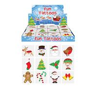 Henbrandt 2 mini tatuajes temporales de Navidad para niños, paquetes de 12 unidades, bolsas de fiesta de Navidad, regalos de calcetines, relleno de calendario de Adviento para niños y niñas