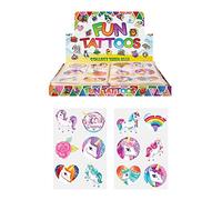 Henbrandt Tatuajes temporales Unicornio para niñas 24 unidades bolsa de relleno