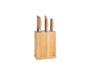 HENCKELS BY ZWILLING Messerblock PAKKA 7tlg. Pakkaholz marrón claro