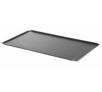 HENDI Bandeja de asar GN 1/1, CONVECTOMAT, plancha grill de asar, barbacoa, para hornos, borde estrecho, recubrimiento antiadherente de PTFE, resiste hasta 200°C, 530x325x(H)10mm, aluminio