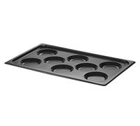 HENDI Bandeja de horno GN 1/1 Convectomat - 8 moldes redondos - para huevos fritos, tortillas, panqueques, crepes - Revestimiento antiadherente - 260°C - 530x325x(H) 26mm - Acero inoxidable