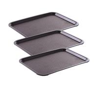 HENDI Bandeja de Servicio, Mediana, Rectangular, Multiusos, resiste hasta 80°C, Bandeja para Servir Comida rápida, Bebidas, Fast Food, Bandeja de Cocina, 305x415x(H) 20mm, marrón, Polipropileno