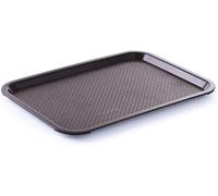 HENDI Bandeja de Servicio, Mediana, Rectangular, Multiusos, resiste hasta 80°C, Bandeja para Servir Comida rápida, Bebidas, Fast Food, Bandeja de Cocina, 305x415x(H) 20mm, marrón, Polipropileno