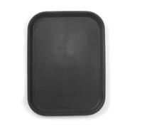 HENDI Bandeja de Servicio Rectangular, Superficie Antideslizante, 255x355x(H) 20mm, Polipropileno, Negro