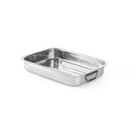 HENDI Bandeja para Asar Profunda de Acero Inoxidable, con Asas, para Horno, Apta para Lavavajillas, 310x240x(H)45mm