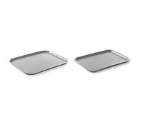 HENDI Bandejas para Comida rápida (Grande) - Gris Claro - 350x450x(H) 20 mm + Bandejas para Comida rápida (Mediana) - Gris Claro - 305x415x(H) 20 mm