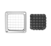 HENDI Bloque de cuchillas para cortador de patatas fritas, 13 mm, incluye placa de empuje, 110x110x(H)10mm, aluminio y acero inoxidable