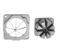 HENDI Bloque de cuchillas para gajos de patata, incluye placa de empuje, 110x110x(H)10mm, aluminio y acero inoxidable