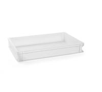 HENDI Caja para masa de pizza y de pan, 14L, caja de fermentación, apilable, sin tapa, apta para alimentos, recipiente contenedor porta masa alimentos, sin BPA, 600x400x(H) 75mm, HDPE