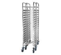 HENDI Carro bandejero, 15 x GN 1/1, Capacidad de Carga 150 kg, 445x610x(H) 1710mm, Acero Inoxidable