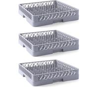 HENDI Cesta de lavavajillas para platos - 500x500x(H)100 mm (Paquete de 3)