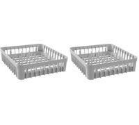 HENDI Cesta de Lavavajillas para Vasos - con 40 Pivotes de Soporte - 400 x 400 x (H) 110 mm (Paquete de 2)