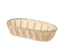 HENDI Cesta para pan ovalada, panera para exhibir y almacenar panes, 225x110x(H) 60mm, polipropileno y estructura de alambre metálico