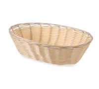 HENDI Cesta para pan ovalada, panera para exhibir y almacenar panes, 225x130x(H) 55mm, polipropileno y estructura de alambre metálico