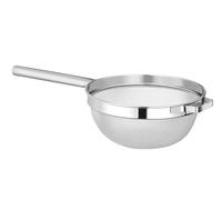 HENDI Colador para Sopas y Caldos, Tamiz de Cocina de Malla Fina con Mango y Asa extra para Soporte, 535x260x(H)111mm, Acero Inoxidable
