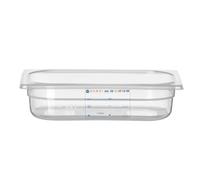 HENDI Contenedor de almacenamiento Gastronorm 1/4 - HACCP - Transparente - 1.8 L - 265x162x(H) 65 mm