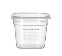 HENDI Contenedor de almacenamiento Gastronorm 1/6 - HACCP - Transparente - 2.4 L - 176x162x(H) 150 mm