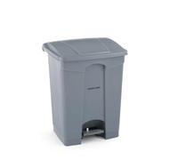 HENDI Cubo de Basura con Pedal de 68L, AMERBOX, Recipiente para Desechos, Contenedor de Residuos para Cocina, 490x410x(H) 660mm, Polipropileno Gris