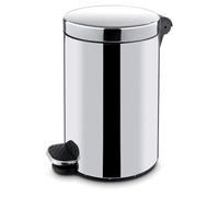 HENDI Cubo de basura, con recipiente interior extraíble, mango doble, pedal antideslizante, cubo de basura, cubo de basura de cocina, 30 l, diámetro 300 x 650 mm, acero inoxidable, polipropileno