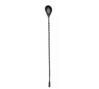 HENDI Cuchara mezcladora de cóctel, BarUp, cucharilla agitador mezclador en espiral de barra para cocktails, bar, barman, 385x35mm, acero inoxidable con recubrimiento de pintura de polvo negro