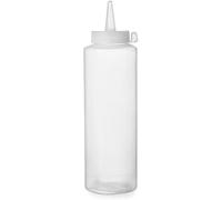 HENDI Dispensador de botella para salsas y condimentos, reutilizable, biberón dosificador exprimible, ketchup, mostaza, aceite de oliva, 0,2L, ø50x(H)185mm, transparente, PE, PP (Paquete de 5)