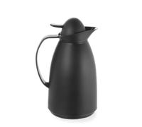 HENDI Jarra termo al vacío con botella interior de vidrio - Negro - 1 L - ø140x(H)268 mm
