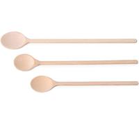 HENDI Juego de 3 tres tamaños diferentes de Cucharas de madera - Madera clara - L 400,350,300 mm (Paquete de 5)