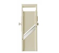 HENDI Mandolina japonesa Shōgun, rebanador y cortador manual con hoja plana ajustable (1-5mm) y 3 cuchillas para juliana (1/2/8mm), 380x158x(H)47mm, acero inoxidable, ABS, PP, beige