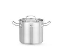 HENDI Olla de cocina, alta, con tapa con orificios de salida de vapor, fondo de inducción continuo, apta para todas las fuentes de calor y el lavavajillas, 3L, ø160x(H)150mm, acero inoxidable